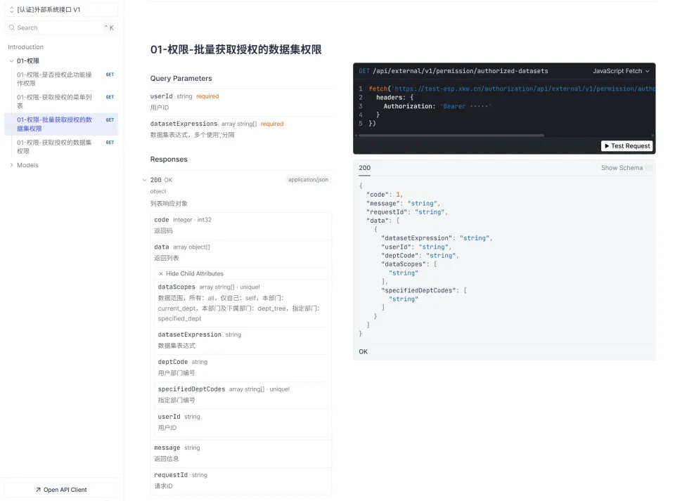 authoried-datasets-api